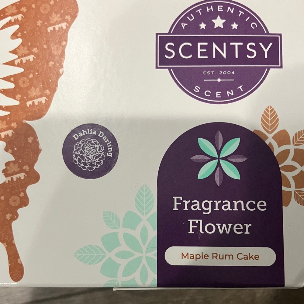 Scentsy Fragrance Flower Set of 4 in Dahlia Darling Flower Design, New in Box - Picture 5 of 7